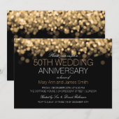 50ste trouwjubileum Gouden Lichten Kaart (Voorkant / Achterkant)