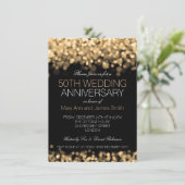 50ste trouwjubileum Gouden Lichten Kaart (Staand voorkant)