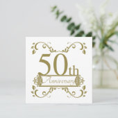 50ste trouwjubileum kaart (Staand voorkant)