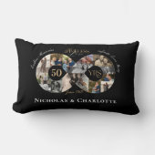 50ste trouwjubileum oneindige fotocollage kussen (Voorkant)