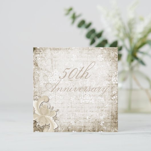 50ste trouwjubileum Telemark ontwerp aangepast Kaart (Staand voorkant)