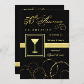 50ste trouwjubileum viering - Modern Kaart (Voorkant / Achterkant)