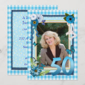 50ste uitnodiging voor verjaardagsfeestje (Voorkant / Achterkant)