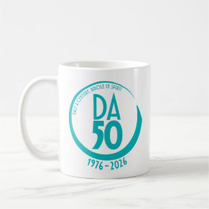 50ste verjaardag 1976-2026 mok in turquoise