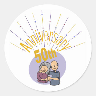 50ste verjaardag 2W Ronde Sticker