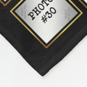 50ste Verjaardag 34 Fotocollage, Gouden Lijsten Fleece Deken (Hoek)