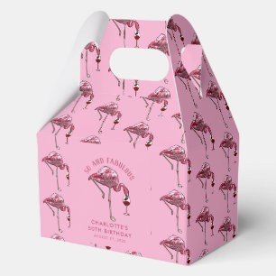 50ste verjaardag 50 en Fabulous Flamingo op maat Bedankdoosjes