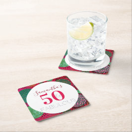 50ste verjaardag 50 en Fabulous Unieke Partij Kartonnen Onderzetters