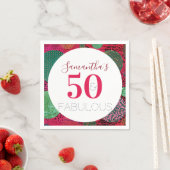 50ste verjaardag 50 en Fabulous Unieke Partij Servet (Insitu)