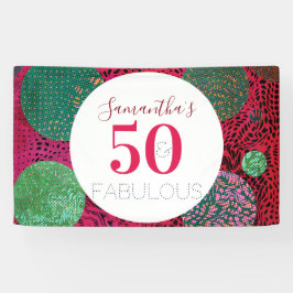 50ste verjaardag 50 en Fabulous Unieke Partij Spandoek