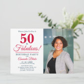 50ste verjaardag, 50 en verbluffend! Foto Kaart (Staand voorkant)