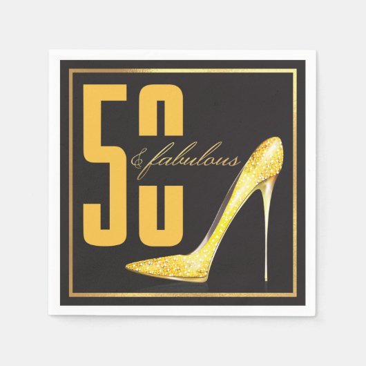 50ste verjaardag 50 & Fabulous Party Servet (Voorkant)