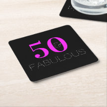 50ste verjaardag 50 fantastisch Neon Roze Zwart Fe