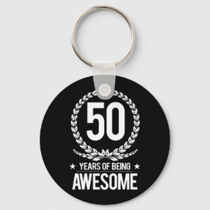 50ste verjaardag (50 jaar geweldig zijn) sleutelhanger
