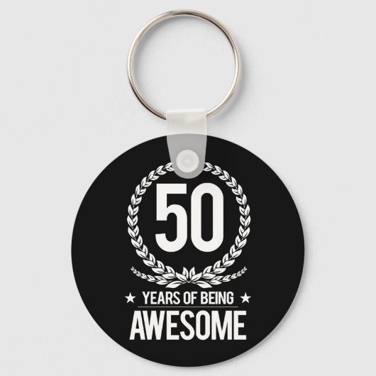 50ste verjaardag (50 jaar geweldig zijn) sleutelhanger (Voorkant)