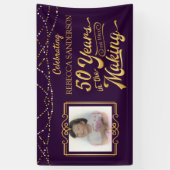 50ste verjaardag | 50 jaar in de maak | PAARSE Spandoek (Verticaal)