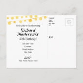 50ste verjaardag 50 jaar in de maak (Toen & Nu) Uitnodiging Briefkaart (Achterkant)