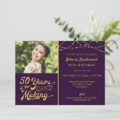 50ste verjaardag | 50 JAAR IN DE MAKING-foto Kaart (Staand voorkant)