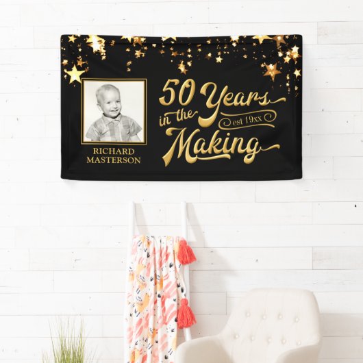 50ste verjaardag 50 JAAR IN HET MAKEN VAN Gouden S Spandoek (Insitu)
