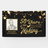 50ste verjaardag 50 JAAR IN HET MAKEN VAN Gouden S Spandoek (Horizontaal)