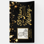 50ste verjaardag 50 JAAR IN HET MAKEN VAN Gouden S Spandoek (Verticaal)