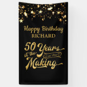 50ste verjaardag 50 JAAR IN HET MAKEN VAN Gouden S Spandoek (Verticaal)