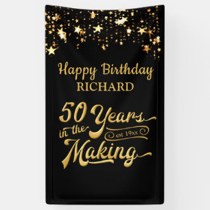 50ste verjaardag 50 JAAR IN HET MAKEN VAN Gouden S Spandoek
