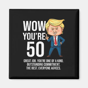 50ste verjaardag 50 jaar oude grappige Trump Repub Magneet