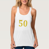 50ste verjaardag 50 vijftigste gouden glitter cool tanktop (Voorkant)