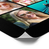 50ste verjaardag 69 Photo Collage Hoera voor 50 ja Poster (Hoek)