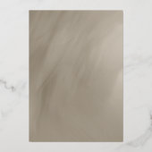 50ste verjaardag antiek grijs met goud folie uitnodiging (Achterkant)