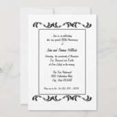 50ste verjaardag Antieke auto Kaart (Achterkant)