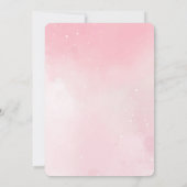 50ste verjaardag Aquarel Roze Hydrangea Lacecap Kaart (Achterkant)