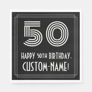 50ste verjaardag: Art Deco geïnspireerd look "50"  Servet