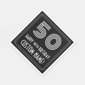 50ste verjaardag: Art Deco geïnspireerd look "50" Servet (Hoek)