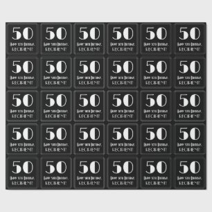 50ste verjaardag - Art Deco Geïnspireerde look "50 Cadeaupapier