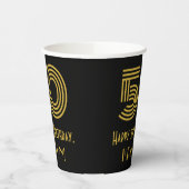 50ste verjaardag: Art Deco Geïnspireerde look "50" Papieren Bekers (Links)