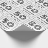 50ste verjaardag: Art Deco geïnspireerde stijl "50 Cadeaupapier (Hoek)