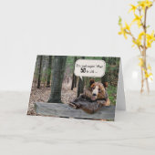 50ste verjaardag Beer in een bos Kaart (Gele Bloem)