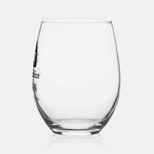 50ste verjaardag beperkte perfectie 1974 wijnglas zonder voet (Links)