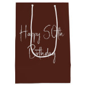 50ste verjaardag bier op smartphone medium cadeauzakje (Achterkant)