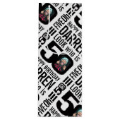 50ste verjaardag Black Look 50 aangepaste foto naa Wijn Cadeautas (Voorkant)