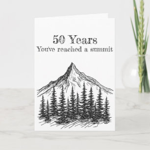 50ste verjaardag Black & White Mountain Summit Kaart