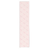 50ste verjaardag blush roze typografie korte tafelloper (Voorkant)