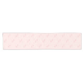 50ste verjaardag blush roze typografie korte tafelloper (Horizontaal)