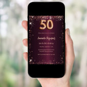 50ste verjaardag Bourgondië roos Kaart