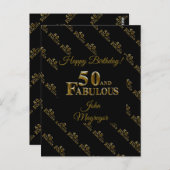 50ste verjaardag briefkaart (Voorkant / Achterkant)