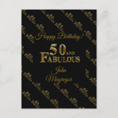 50ste verjaardag briefkaart (Voorkant)