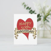 50ste. Verjaardag Briefkaart (Staand voorkant)