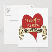 50ste. Verjaardag Briefkaart (Voorkant / Achterkant)